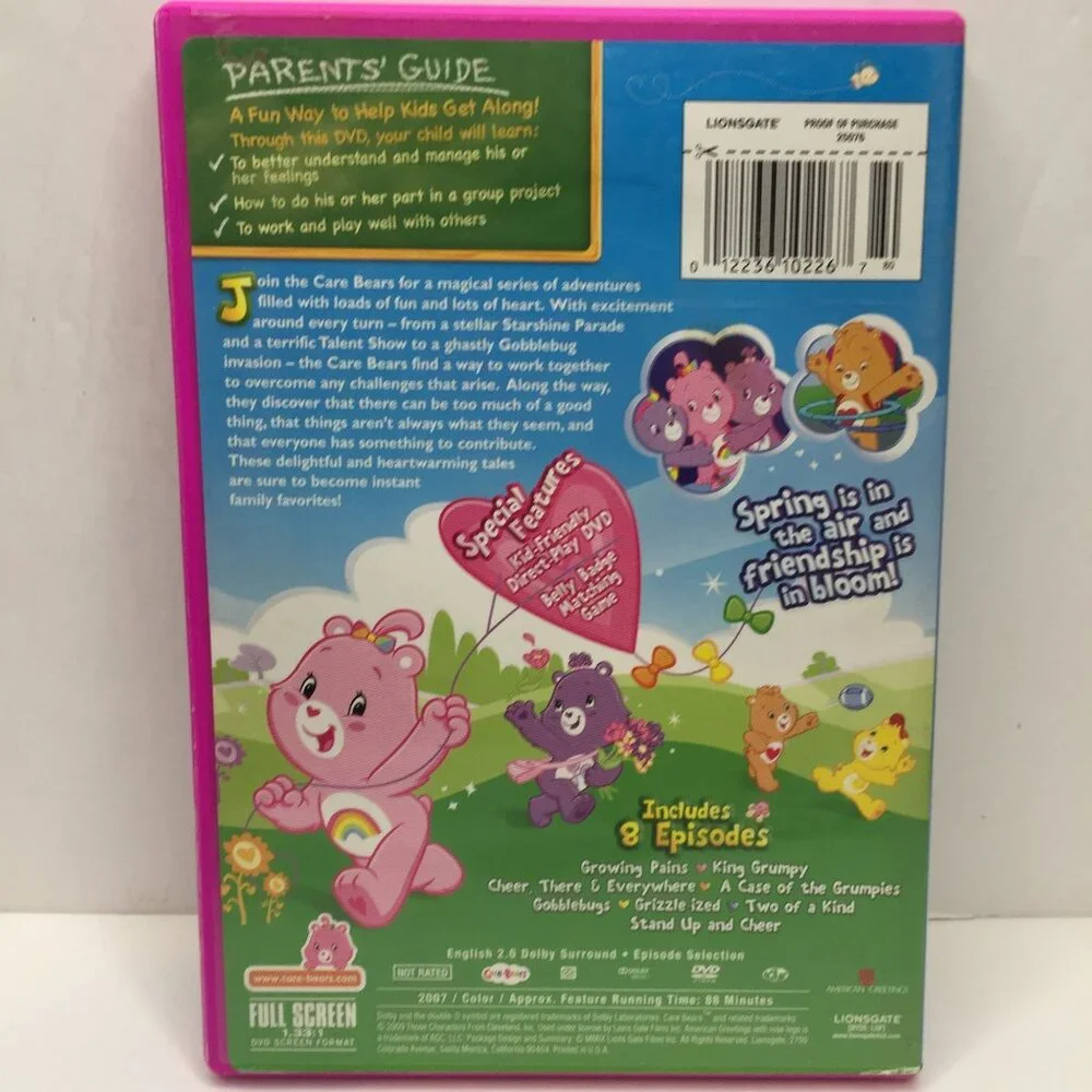 Vtg Set 2 DVD Care Bears Big Wish Movie Cheer There Everywhere 8 Episodes Lesson - Picture 8 of 10